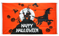 Bandiera da balcone Happy Halloween arancia - 90 x 150 cm