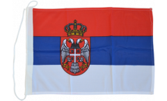 Bandiera da barca Serbia con stemmi - 30 x 40 cm