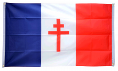 Bandiera da balcone Francia con la croce di Lorena - 90 x 150 cm
