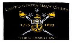Bandiera da balcone USA Navy Chiefs - The Chosen few - 90 x 150 cm