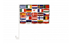 Bandiera per auto tutti i paesi d'Europa - 30 x 40 cm