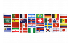 Calcio 2018 set di bandiere - 30 x 45 cm