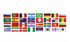 Calcio 2018 set di bandiere - 150 x 250 cm