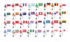 Set di Bandiere da tavolo Calcio 2018 - 10 x 15 cm
