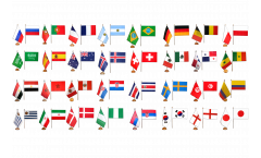 Set di Bandiere da tavolo Calcio 2018 - 15 x 22 cm