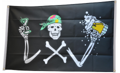 Bandiera da balcone Pirata con birra - 90 x 150 cm