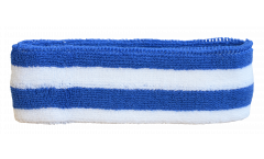 Fascia antisudore Banda azzura bianca - 6 x 21 cm