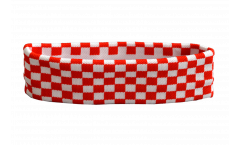 Fascia antisudore a quadri rossi-bianchi - 6 x 21 cm
