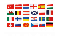 Calcio 2021 set di bandiere - 60 x 90 cm