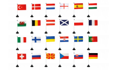 Set di Bandiere da tavolo Calcio 2021 - 10 x 15 cm