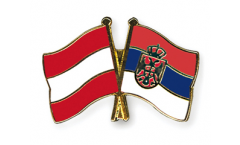 Spilla dell'amicizia Austria - Serbia con stemmi - 22 mm