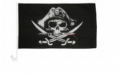 Bandiera per auto Pirata con sciabola sanguinante - 30 x 40 cm