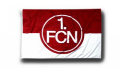 Bandiera 1. FC Nürnberg Logo rosso-bianco - 100 x 150 cm