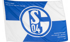 Bandiera da asta FC Schalke 04 Erfolge - 60 x 90 cm