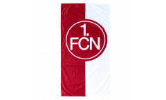 Bandiera 1. FC Nürnberg Logo rosso-bianco - 75 x 150 cm