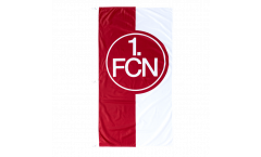 Bandiera 1. FC Nürnberg Logo rosso-bianco - 120 x 250 cm