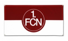Bandiera 1. FC Nürnberg Logo rosso-bianco - 70 x 140 cm
