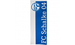 Bandiera FC Schalke 04 Blau und Weiß  - 150 x 400 cm