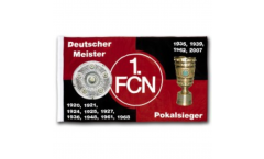 Bandiera 1. FC Nürnberg Meister rot-schwarz - 100 x 150 cm