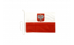 Bandiera da barca Polonia con aquila - 30 x 40 cm
