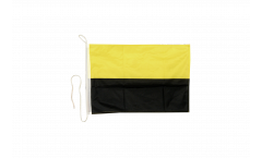 Bandiera da barca gialla-nera - 30 x 40 cm