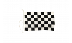 Bandiera da barca a quadri bianchi-neri - 30 x 40 cm