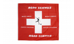 Bandiera Svizzera Hopp Schwiiz - 120 x 120 cm
