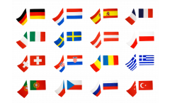 Europei di calcio 2008 set di bandiere gruppo C - 60 x 90 cm