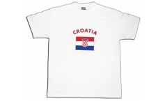 T-Shirt Croazia, bianca, taglia M, Round-T