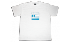 T-Shirt Grecia, bianca, taglia M, Round-T
