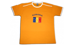 T-Shirt Romania, arancione-bianca, taglia M, Soccer-T