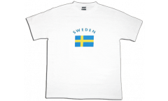 T-Shirt Svezia, bianca, taglia M, Round-T
