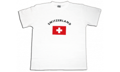 T-Shirt Svizzera, bianca, taglia M, Round-T