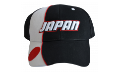 Cappellino / Berretto Giappone, nero-bianco, flag