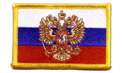 Applicazione Russia con stemma - 8 x 6 cm
