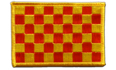Applicazione a quadri rossi-gialli - 8 x 6 cm