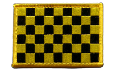 Applicazione a quadri neri-gialli - 8 x 6 cm