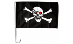 Bandiera per auto Pirata con gli occhi rossi - 30 x 40 cm