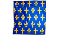 Bandiera Francia stemma giglio, blu - 150 x 150 cm
