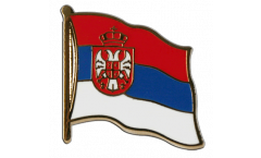 Spilla Bandiera Serbia con stemmi - 2 x 2 cm