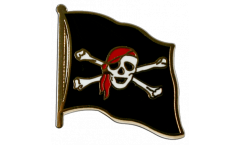 Spilla Bandiera Pirata con bandana - 2 x 2 cm