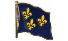 Spilla Bandiera Francia Ile de France stemma giglio - 2 x 2 cm
