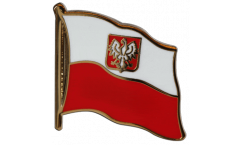 Spilla Bandiera Polonia con aquila - 2 x 2 cm