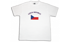T-Shirt Repubblica Ceca, bianca, taglia L, Round-T