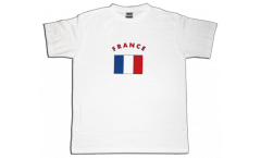T-Shirt Francia, bianca, taglia L, Round-T