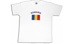 T-Shirt Romania, bianca, taglia XXL, Round-T