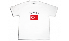 T-Shirt Turchia, bianca, taglia L, Round-T