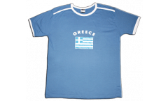 T-Shirt Grecia, blu-bianca, taglia XXL, Soccer-T