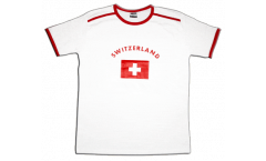 T-Shirt Svizzera, bianca-rossa, taglia XXL, Soccer-T