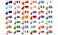 Calcio 2010 set di bandiere completo - 90 x 150 cm